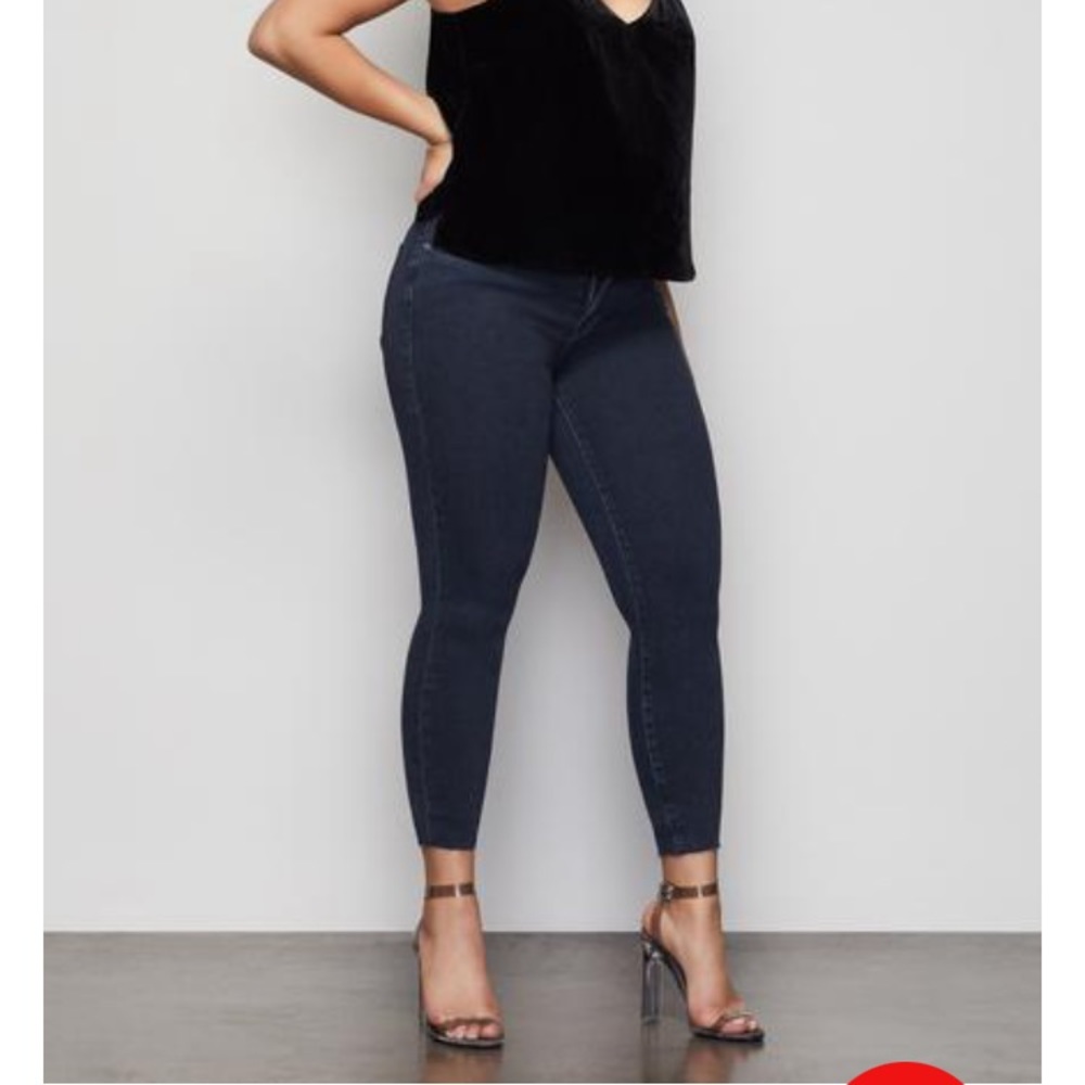 Good Legs Crop in a blue wash.
